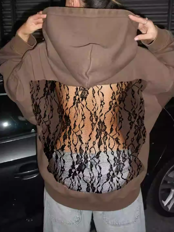 Lace Combo Hoodie