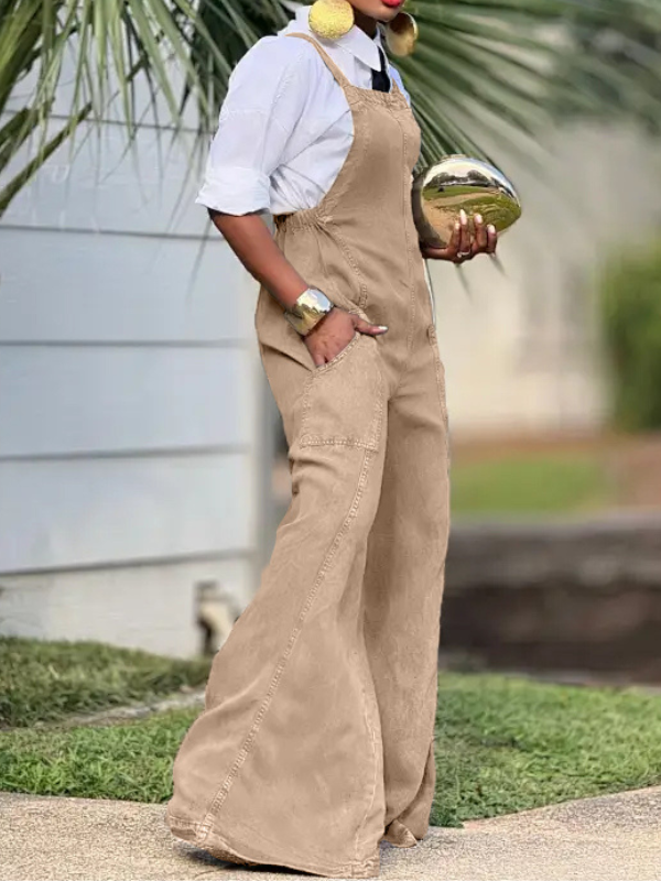 Wide Leg Sleeveless Jumpsuit