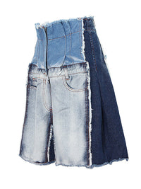 Indiebeautie Denim Combo Bermuda Shorts