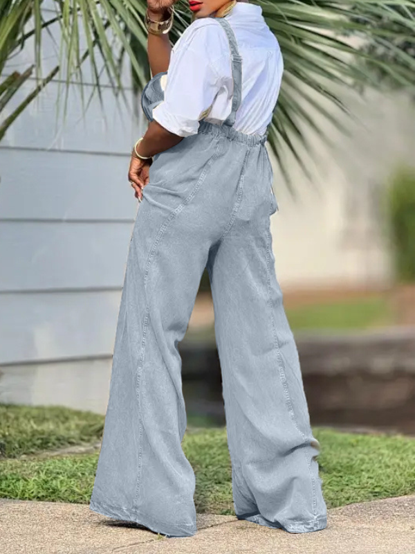 Wide Leg Sleeveless Jumpsuit