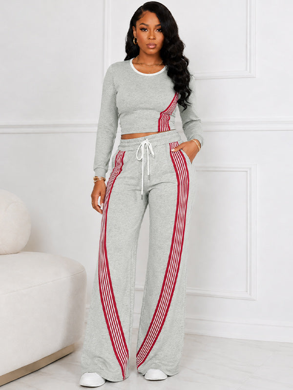 Side Stripe Pants Set