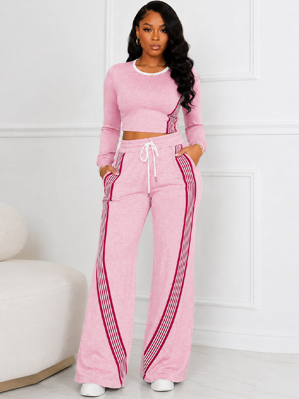 Side Stripe Pants Set