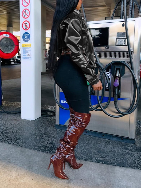 Faux Leather Jacket
