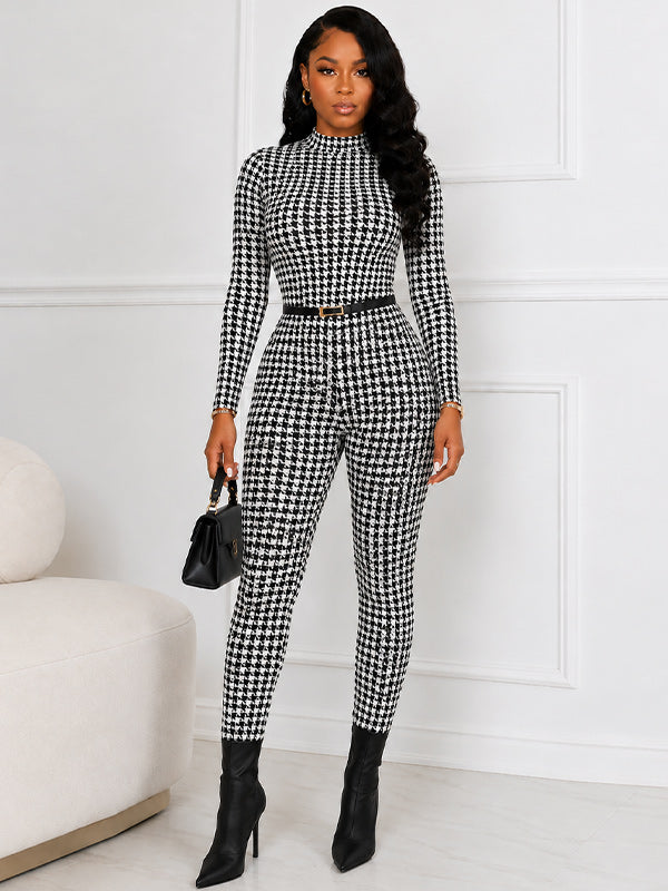 Houndstooth Top & Pants Set