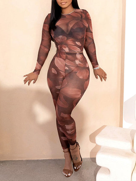 Printed Skinny Pants Set