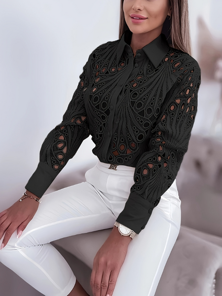 Black Lace Shirt--Clearance