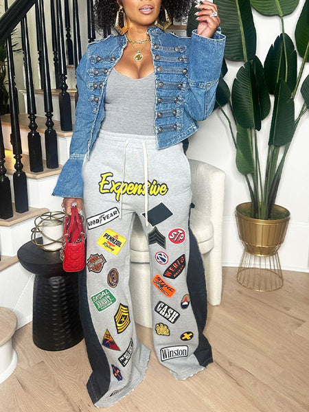 Button-Front Denim Jacket