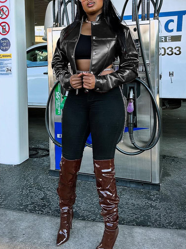Faux Leather Jacket
