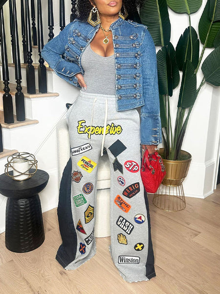 Button-Front Denim Jacket