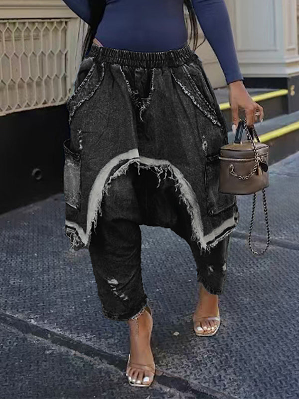Distressed Harem Jeans