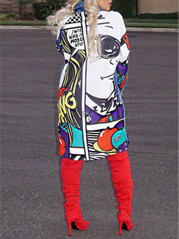 Printed Combo Denim Jacket
