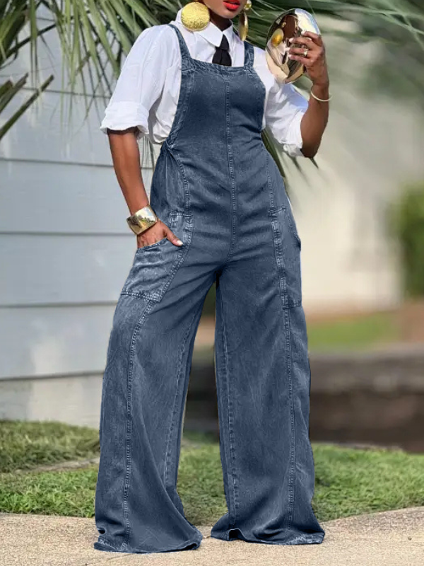 Wide Leg Sleeveless Jumpsuit