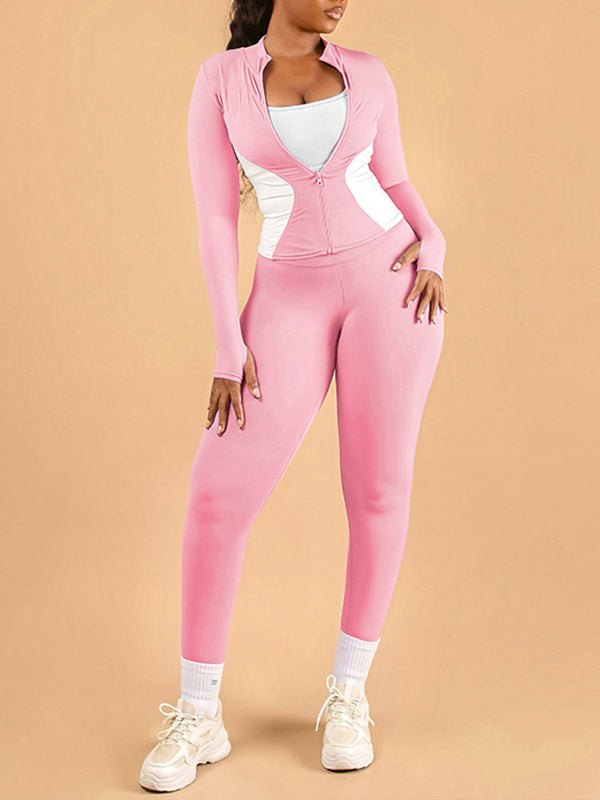 Two-Tone Zip Top & Pants Set