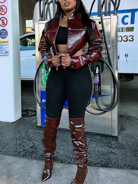 Faux Leather Jacket