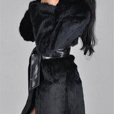 Faux Fur Coat With Belt (1448936013869)