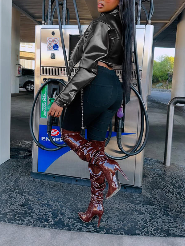 Faux Leather Jacket
