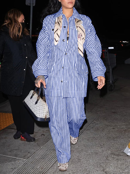 Stripe Shirt & Pants Set