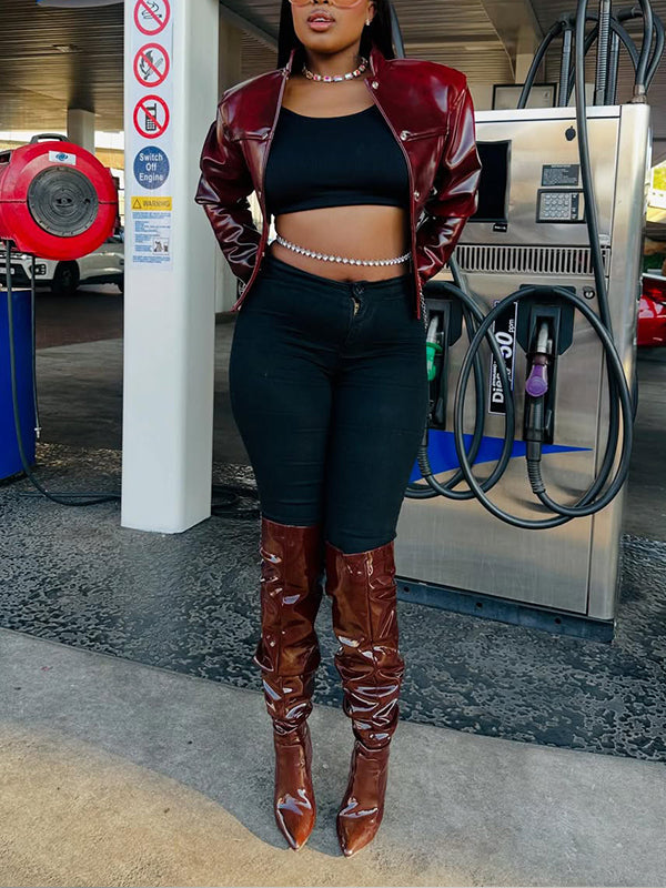 Faux Leather Jacket