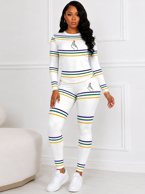 Stripe Tee & Pants Set
