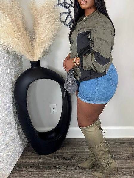 Printed Colorblock Sporty Top