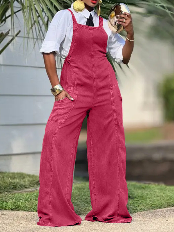 Wide Leg Sleeveless Jumpsuit