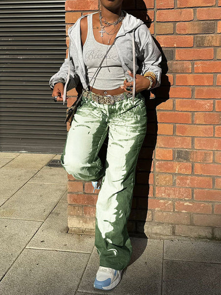 Printed Straight Pants