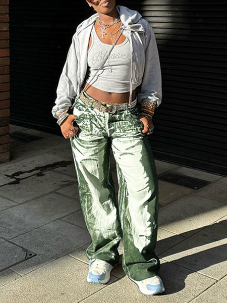Printed Straight Pants