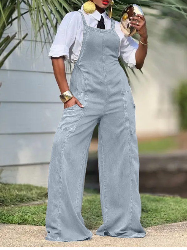 Wide Leg Sleeveless Jumpsuit