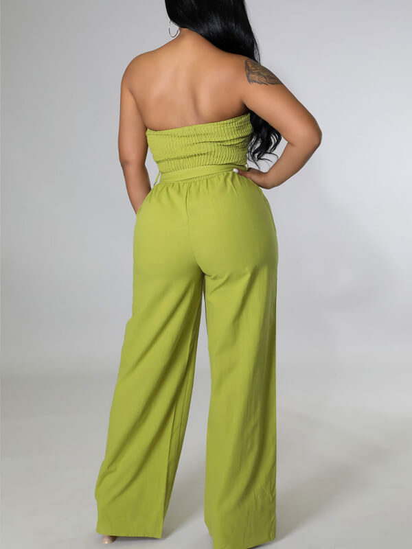 Strapless Belted Jumpsuit