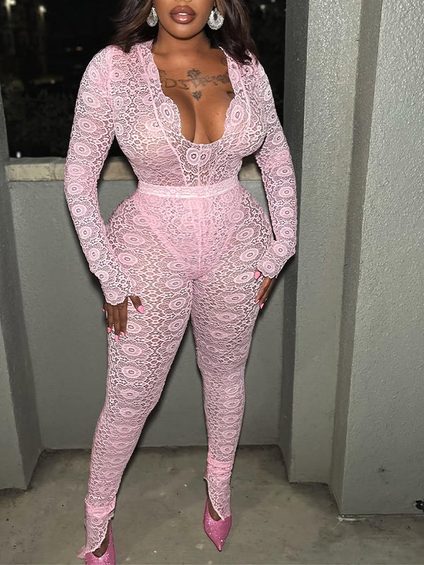 Lace Bodysuit & Pants Set
