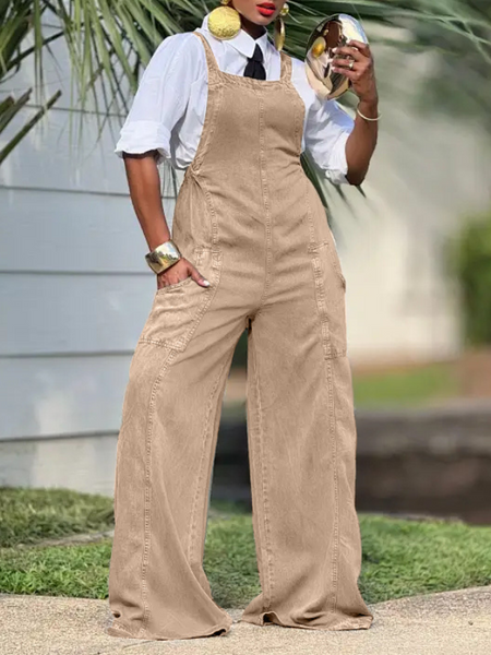 Wide Leg Sleeveless Jumpsuit