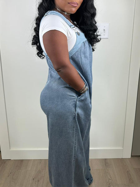 Denim Sleeveless Jumpsuit