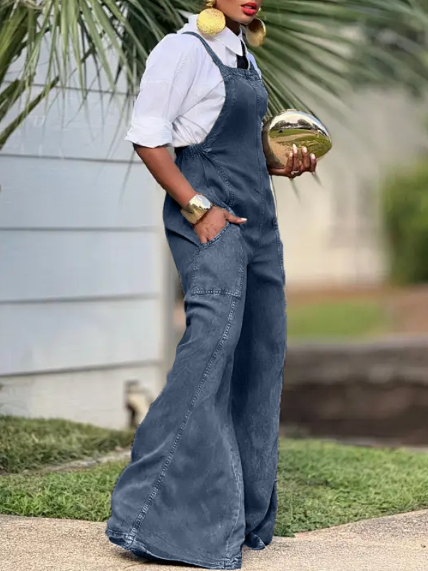 Wide Leg Sleeveless Jumpsuit