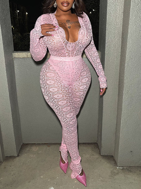 Lace Bodysuit & Pants Set
