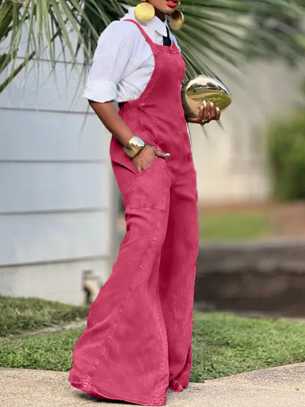 Wide Leg Sleeveless Jumpsuit