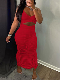 Indiebeautie Cutout Ruched Dress
