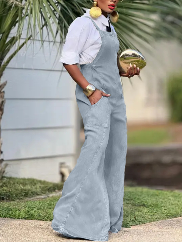 Wide Leg Sleeveless Jumpsuit