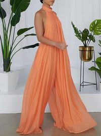 indiebeautie Halter Chiffon Jumpsuit