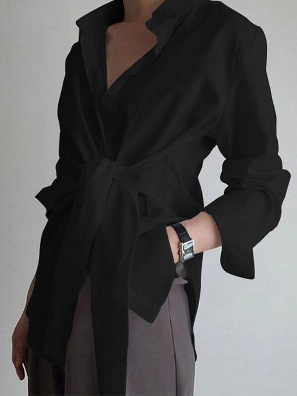 Indiebeautie Solid Tied Shirt