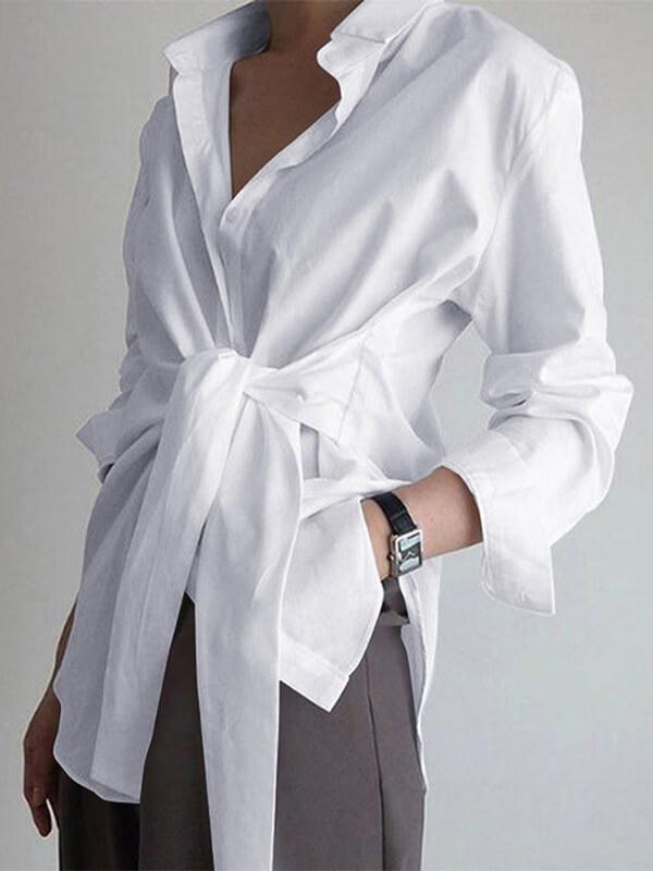 Indiebeautie Solid Tied Shirt