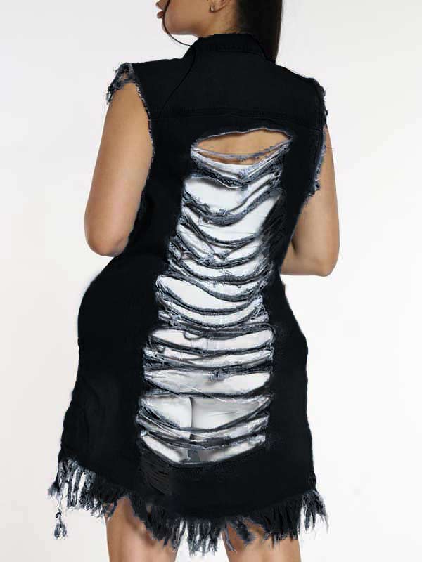 Indiebeautie Ripped Denim Vest