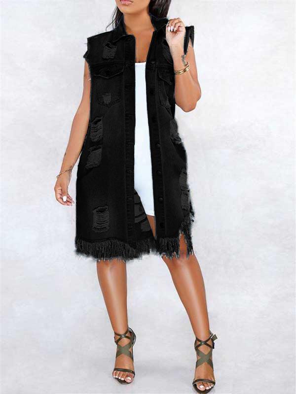 Indiebeautie Ripped Denim Vest