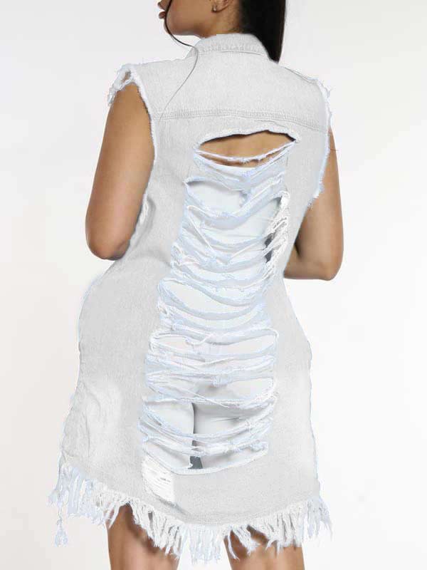 Indiebeautie Ripped Denim Vest