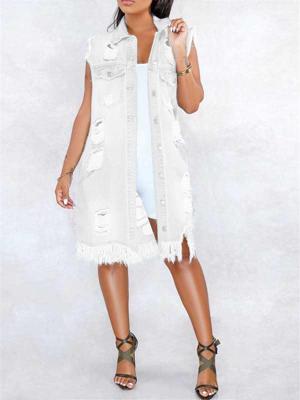Indiebeautie Ripped Denim Vest