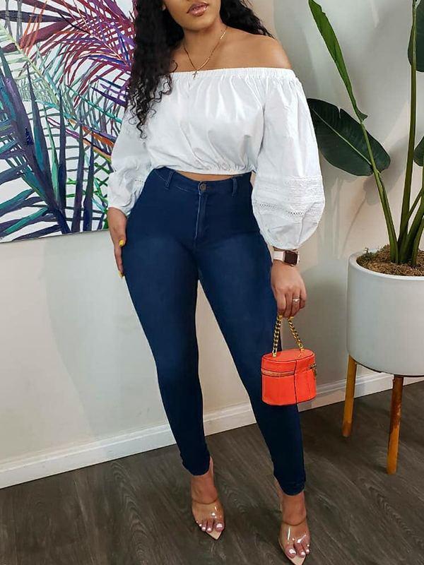 Indiebeautie Solid Off-Shoulder Top