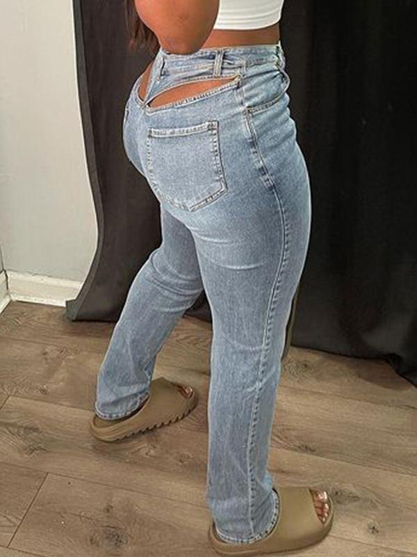 Indiebeautie Cutout Back Jeans