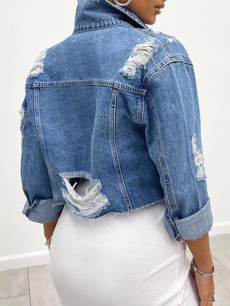 Indiebeautie Distressed Denim Jacket