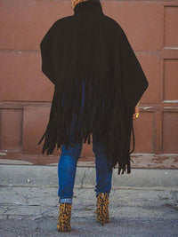 indiebeautie Fringe Combo Turtleneck Sweatshirt