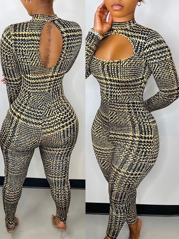 Indiebeautie Printed Cutout Jumpsuit