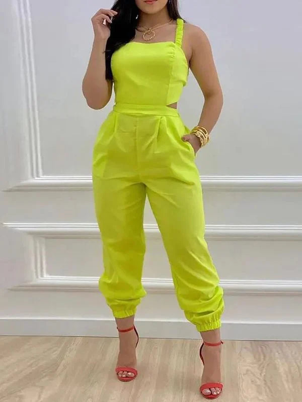 Tied Back Jogger Jumpsuit